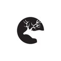 Deer icon logo design template Royalty Free Stock Photo