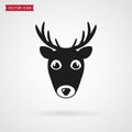 Deer icon. Vector symbol.