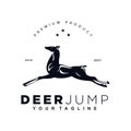 Deer Jump Logo Design Template Inspiration Idea