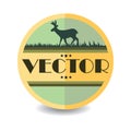 deer label. Vector illustration decorative design