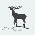 Deer label vector illustration