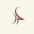 Deer Letter R logo Symbol