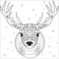 Deer line art