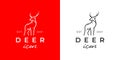 Deer logo line icon