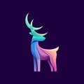 Awesome colorful deer logo design