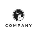 Deer logo design idea concept black and white