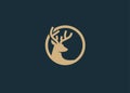 Deer logo icon designs vector Royalty Free Stock Photo