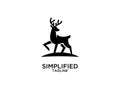 Deer logo icon designs vector Royalty Free Stock Photo