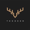 deer logo icon vector illustration concept design Royalty Free Stock Photo
