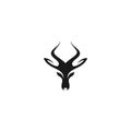 Deer logo vector flat design. Royalty Free Stock Photo