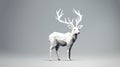 deer low poly white Royalty Free Stock Photo