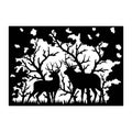 Deer, male - Wildlife Stencils - Deer Silhouette, Wildlife clipart isolated on white