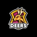 Deer mascot logo for sport