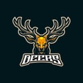 Deer mascot logo design vector with modern illustration concept style for badge, emblem and t shirt printing. Deer illustration