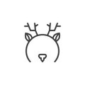 Deer mask outline icon