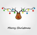 Deer. Merry Christmas and happy new year card . Christmas deer greeting card . Royalty Free Stock Photo