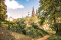 The deer moat JelenÃÂ­ pÃâ¢ÃÂ­kop in the area of the Prague castle in summer Royalty Free Stock Photo