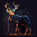 deer polygonal drawing Generative AI