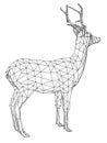 Deer polygonal lines illustration