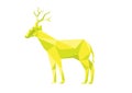 Deer Polygonal. vector illustration.Animal