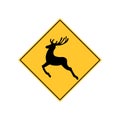 Deer Road Sign Warning