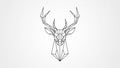 Of a deer s head featuring angular shapes and sharp intersecting Royalty Free Stock Photo