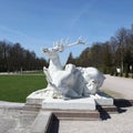 Deer Sculpture attacked by dogs