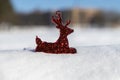 Deer shaped Christmas bauble