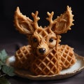 Deer-shaped Waffle: A Whimsical Delight For Breakfast