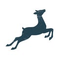 Deer Silhouette Illustration Vector Template Design EPS 10 Royalty Free Stock Photo