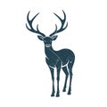 Deer Silhouette Illustration Vector Template Design EPS 10 Royalty Free Stock Photo