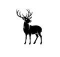 Deer silhouette vector illustration Royalty Free Stock Photo