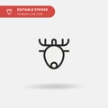 Deer Simple vector icon. Illustration symbol design template for web mobile UI element. Perfect color modern pictogram on editable Royalty Free Stock Photo