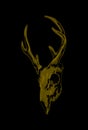 Deer skull artwork vector illustration Royalty Free Stock Photo