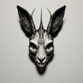 Realistic Fantasy Animal Wire Mask - White And Black