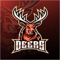 Deer sport mascot logo design
