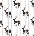 Deer,stag seamless pattern Royalty Free Stock Photo