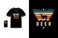 Deer silhouette t shirt mockup typography