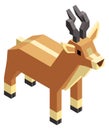 Deer toy. Plastic low poly cute animal