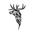 deer tribal tattoo. Vector illustration decorative design