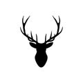 Deer vector icon. Elk illustration sign. horns symbol. hunting logo.