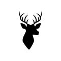 Deer vector icon. Elk illustration sign. horns symbol. hunting logo.