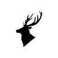 Deer vector icon. Elk illustration sign. horns symbol. hunting logo.