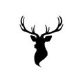 Deer vector icon. Elk illustration sign. horns symbol. hunting logo.