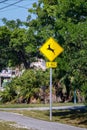 Deer warning sign Royalty Free Stock Photo