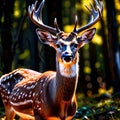 Deer wild animal living in nature, part of ecosystem Royalty Free Stock Photo