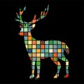 Deer woodland color silhouette animal