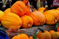 Deerfield, Massachusetts: Pumpkins at Roadside Farmstand Royalty Free Stock Photo