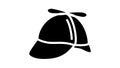 deerstalker hat cap glyph icon animation