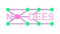 DEES Network Nodes Digital Connection, vector design Generative AI Royalty Free Stock Photo